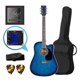 Artist LSPC Blue Beginner Acoustic Guitar Pack