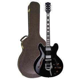 Artist BLACK58TRM Semi Hollow Electric Guitar with Case