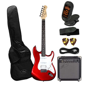 Artist STH Candy Apple Red Electric Guitar with 10 Watt Amp