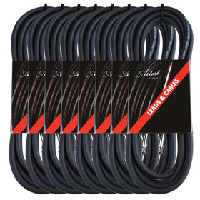 Artist GX10 10ft (3m) Deluxe Guitar Cable/Lead 8 pack