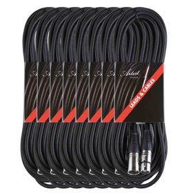 Artist MCD20XX 20ft (6m) Deluxe Mic Cable/Lead XLR-XLR 8 pack