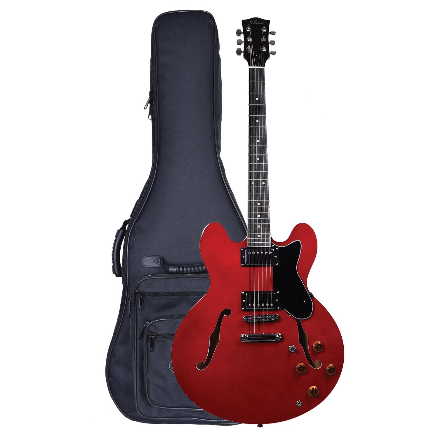 Artist Cherry58 SemiHollow Electric Guitar w/ Humbuckers & Bag... 16837