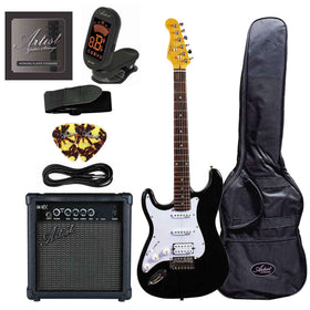 Artist STHL Black Left Handed Electric Guitar + Humbucker with Amp