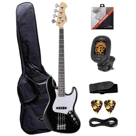 Artist AJB Black Bass Guitar w/ Accessories