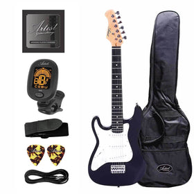 Artist MiniG Black Left Handed 3/4 Size Electric Guitar & Accessories
