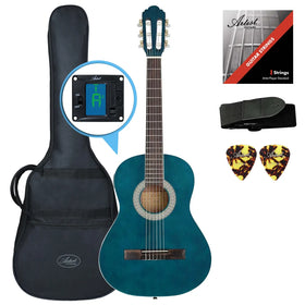 Artist CL34 - 3/4 Size Classical Nylon String Guitar Pack - Blue