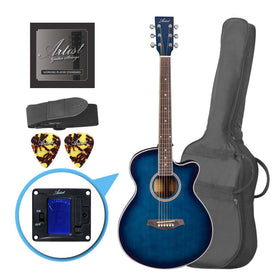 Artist LSPS Blue Small Body Beginner Acoustic Guitar Pack