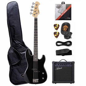 Artist APB Black Bass Guitar w/ Accessories & Amp