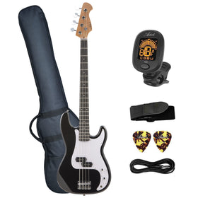 Artist APG Black Bass Guitar w/ Pickguard & Accessories