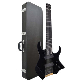 Artist AG78V2BK Black Headless Multiscale 8-string Electric Guitar w/ Hard Case