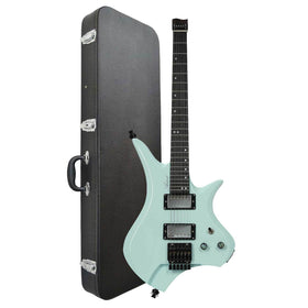 Artist MODRIC Pale Blue Headless Guitar & Black Case