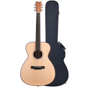 Artist DELTA3EQL Left-Handed Handbuilt OM Size Acoustic Guitar & Hard Case