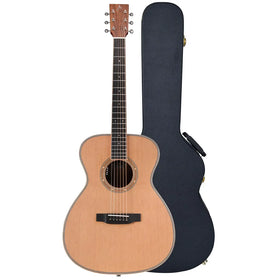 Artist OMC600SNL Left Handed Handbuilt Solid Wood Acoustic Guitar & Hard Case
