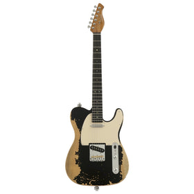 Artist AT53 Black Aged Electric Guitar w/ Hot Single Coil Pickups