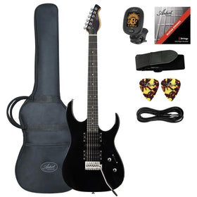 Artist SS45 Black Electric Guitar & Accessories