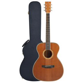 Artist OMC600SNV2 Handbuilt Solid Wood Acoustic Electric Guitar & Hard Case