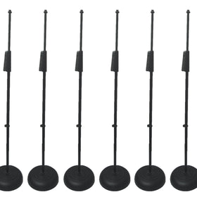 Artist MS069-6PK Straight Mic Stand with Clutch and Round Base - 6 Pack