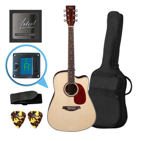 Artist LSPCNT Beginner Acoustic Guitar Pack With Cutaway