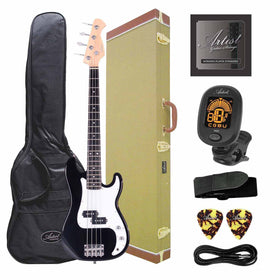 Artist MiniB 3/4 Size Electric Bass w/ Accessories & Tweed Case